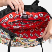 Interior view of a looney tunes medium streamline tote