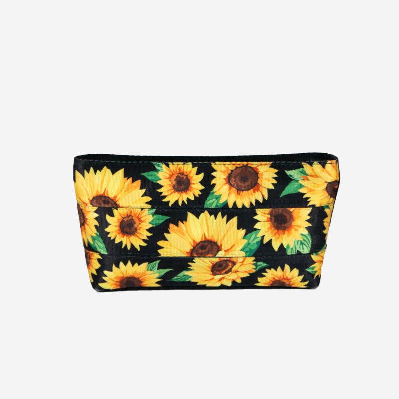 Sunflowerfrontviewmakeupbag