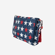 Side view RWB Stars Medium Foldover crossbody