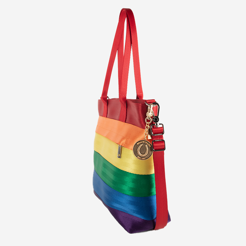 Classic Tote Rainbow Side View