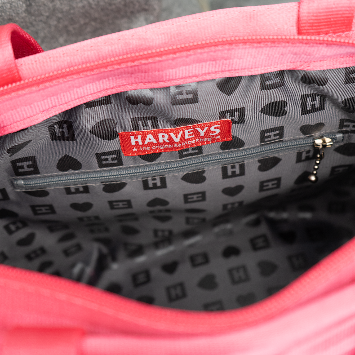 The inside of a Large Tote in Melon