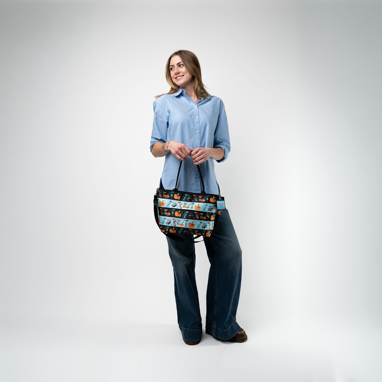 Mini Streamline Tote / Shag Cocktail Cats