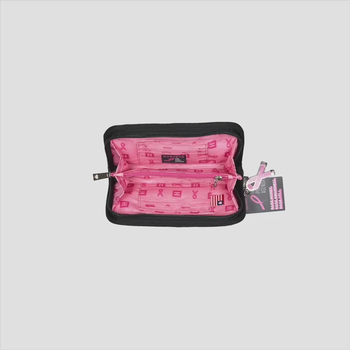 A short video of the inside view of The Pink Agenda Pink Ribbon Full Wallet