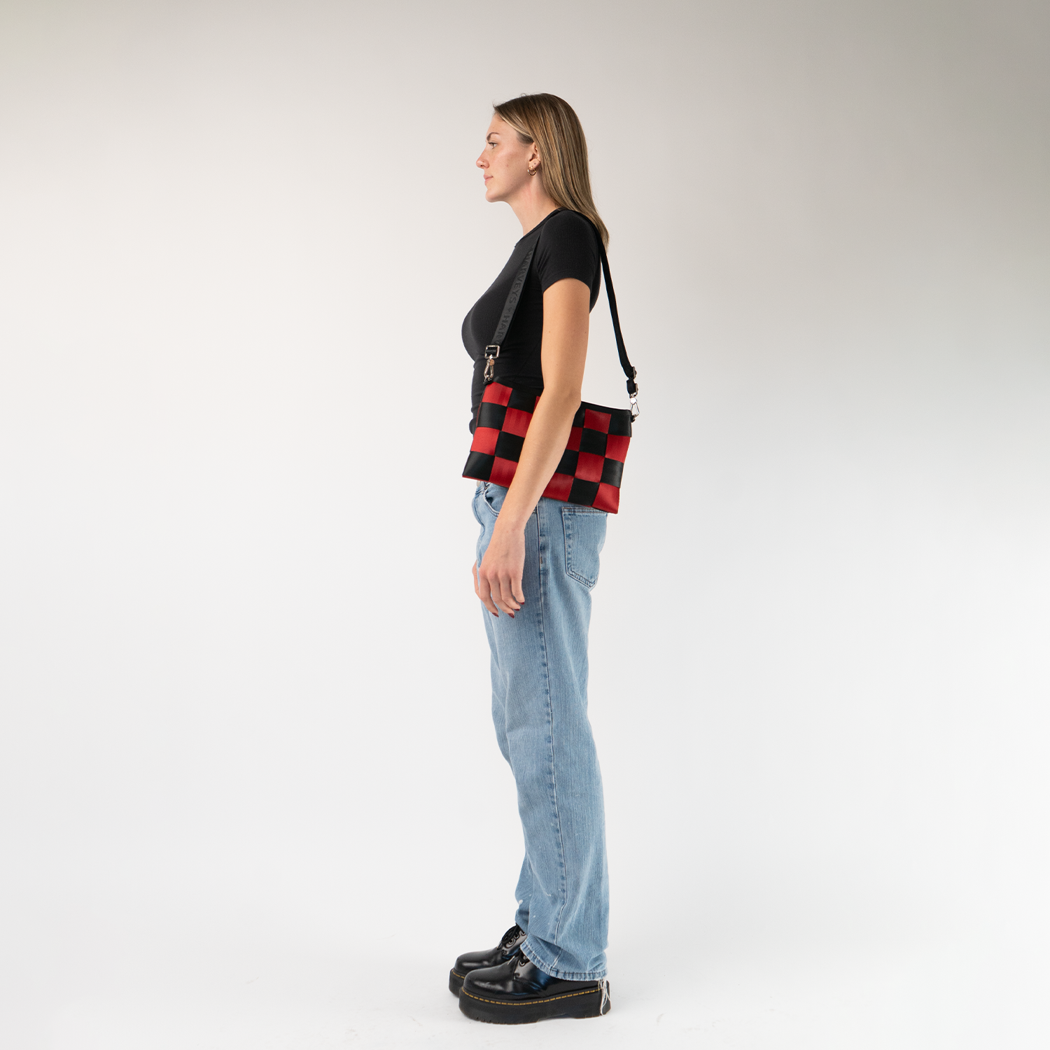 The Queen Of Hearts Large Hip Pack being used by a model