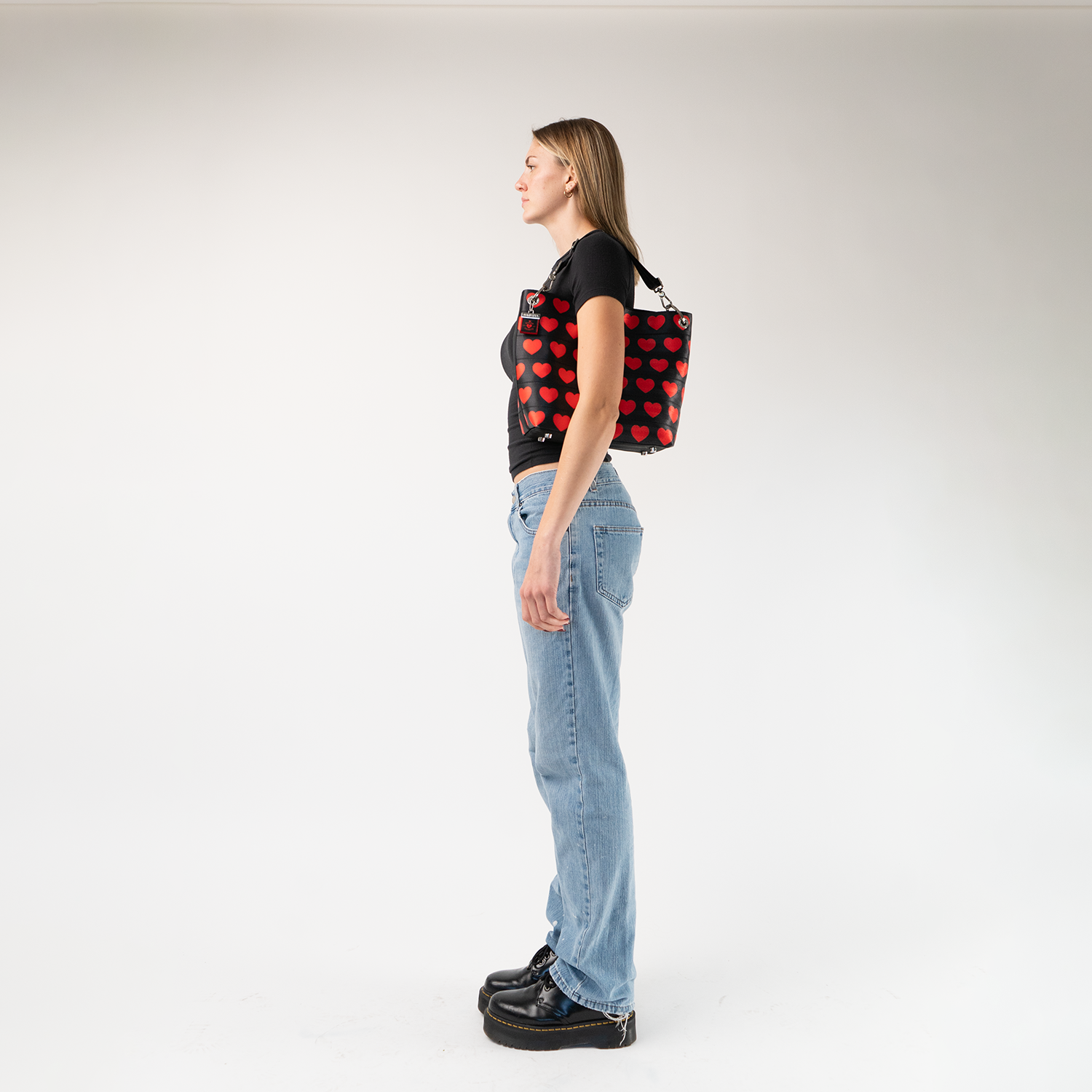 The Queen Of Hearts Medium Hobo being worn by a model