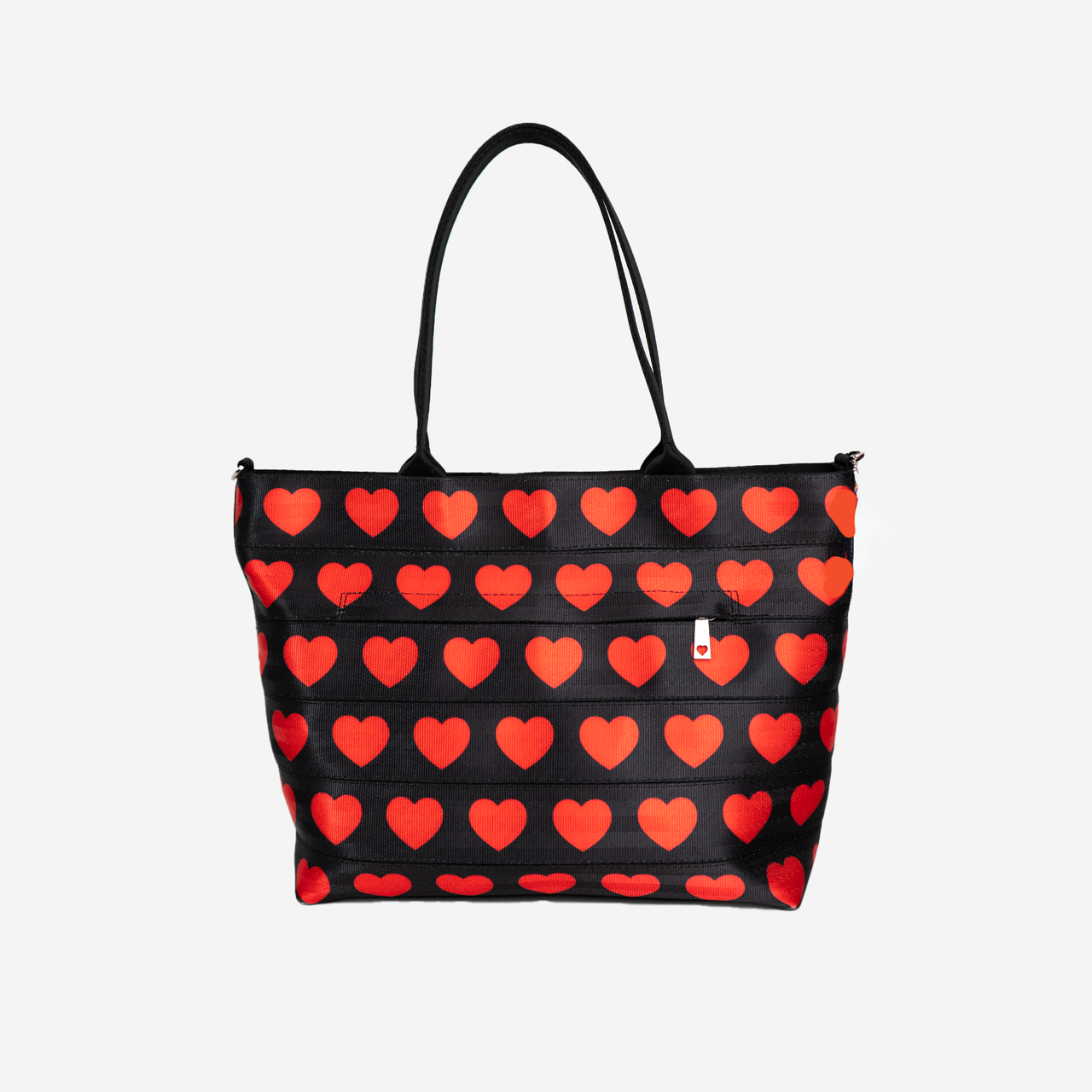 The front of a Queen Of Hearts Medium Streamline Tote