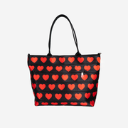The front of a Queen Of Hearts Medium Streamline Tote