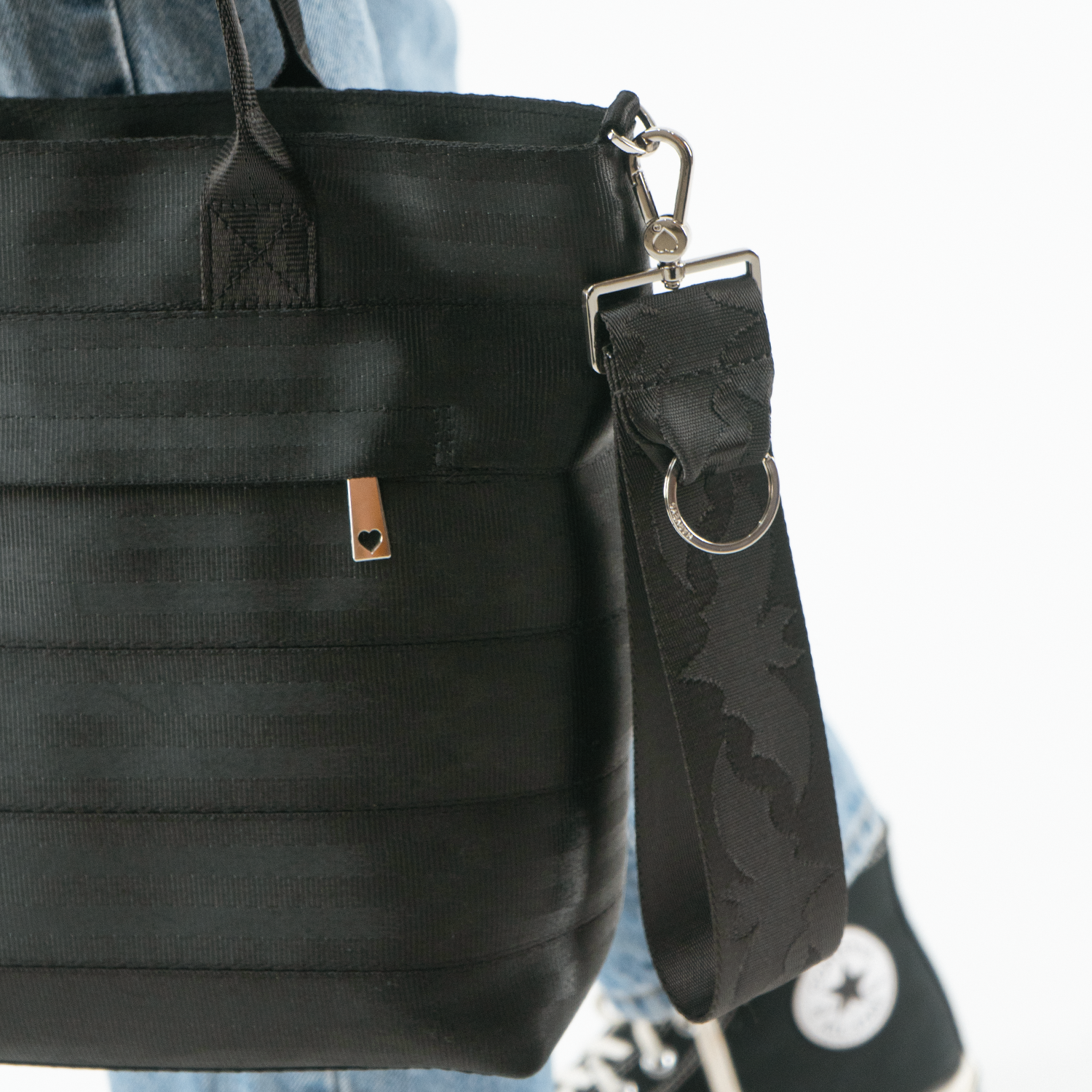 Release The Bats Keychain on a bag