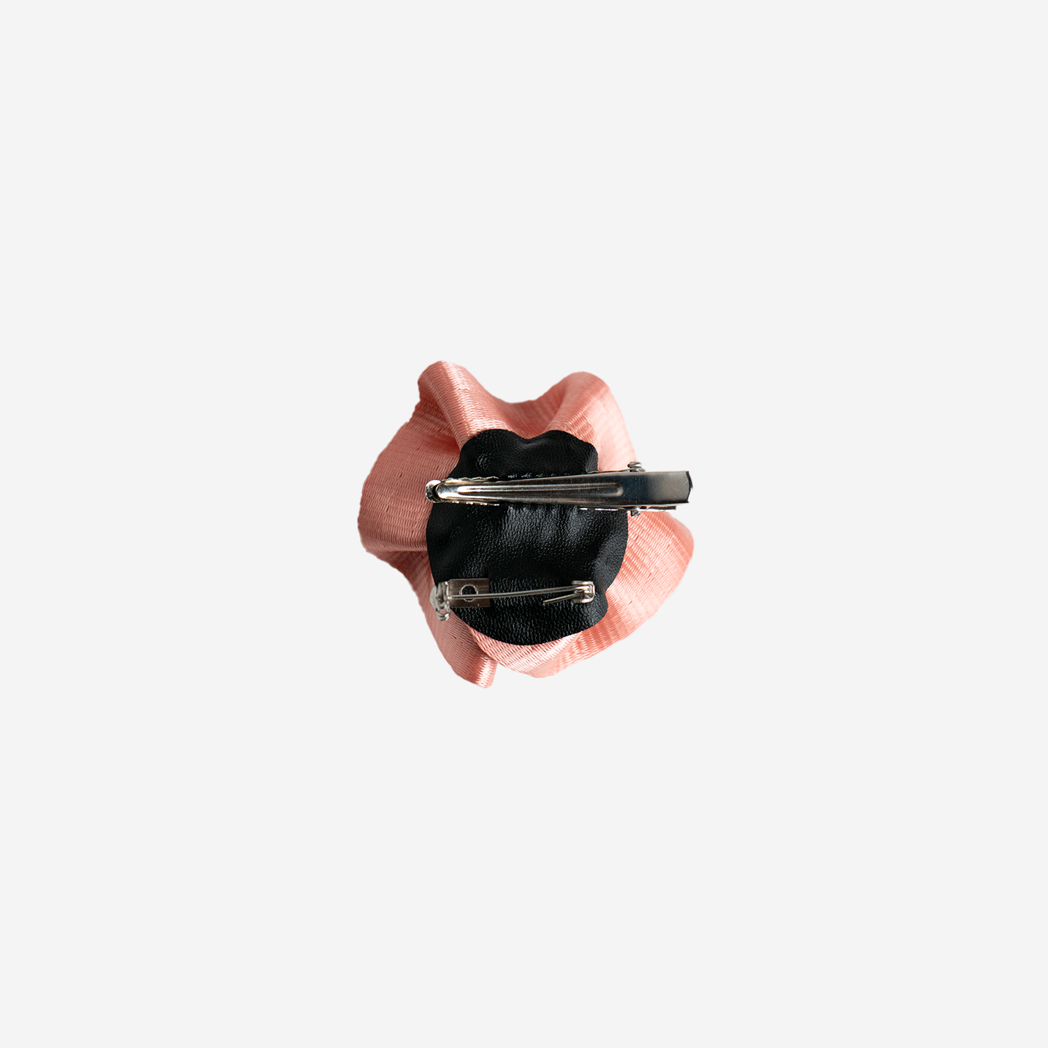 Back view of rosette clip Peach