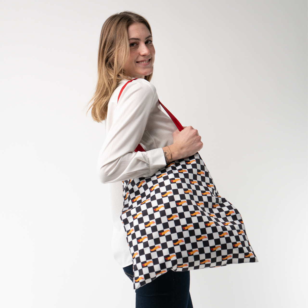 Shopper Tote / Hot Wheels Checkered