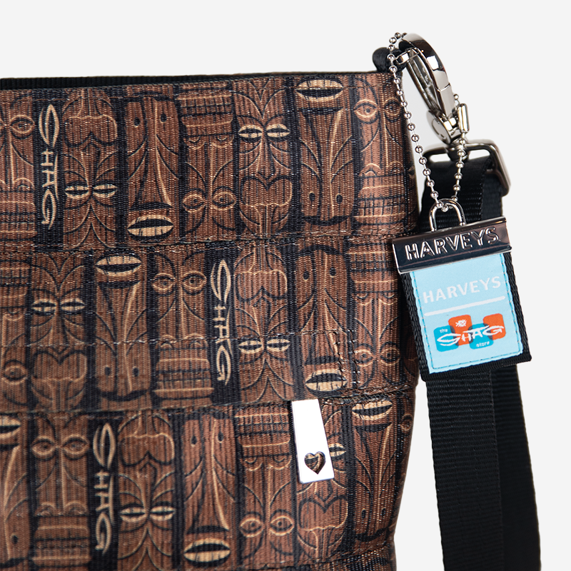 Streamline crossbody shag tiki detail