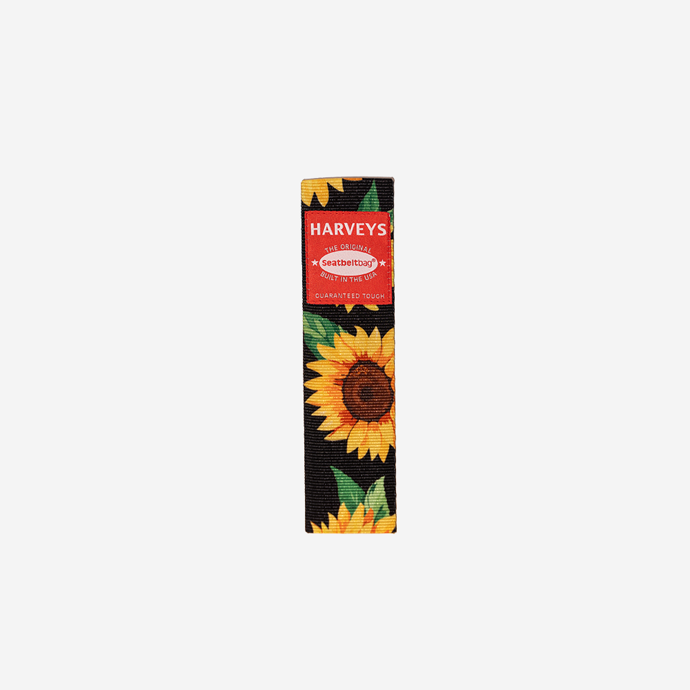 The front of the Sunflower Seatbelt Bookmark