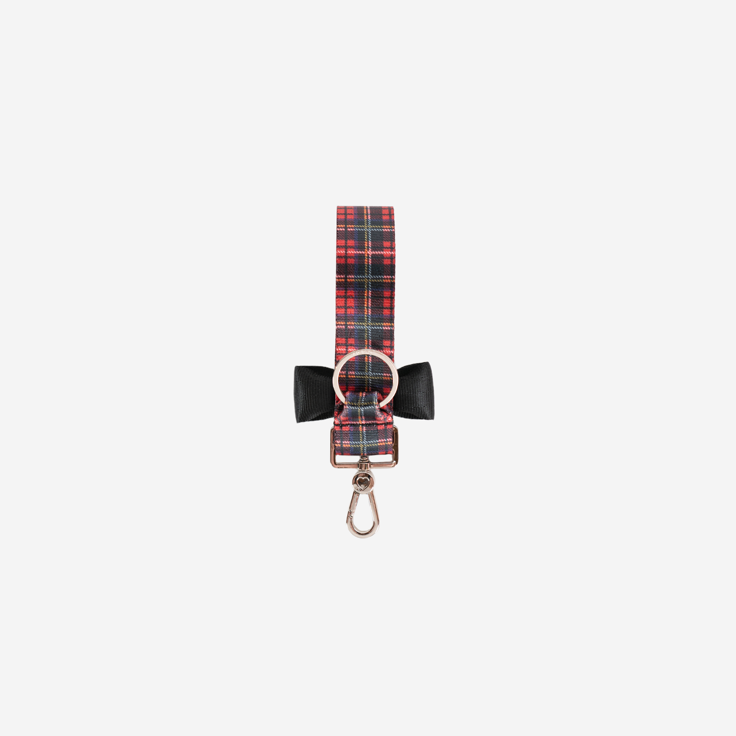 The back of a Tartan Bow Keychain