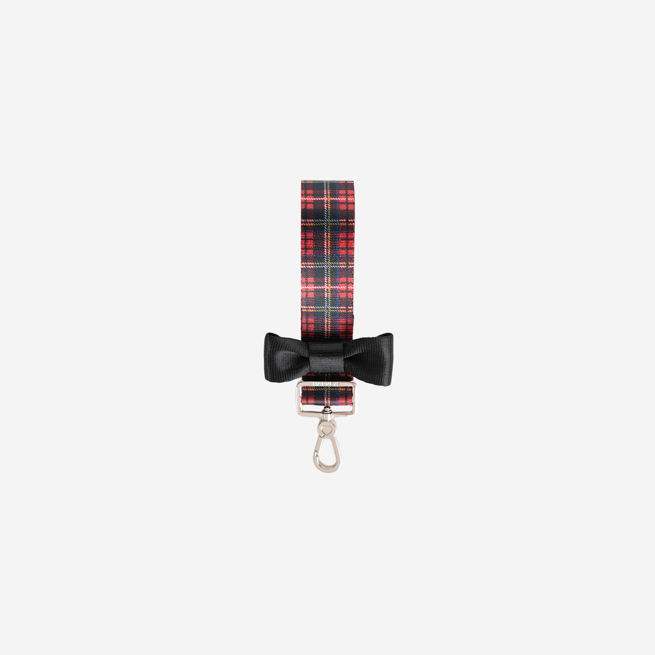 The front of a Tartan Bow Keychain