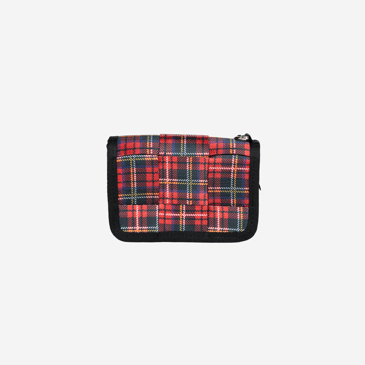 The front of a Tartan Fun Size Wallet