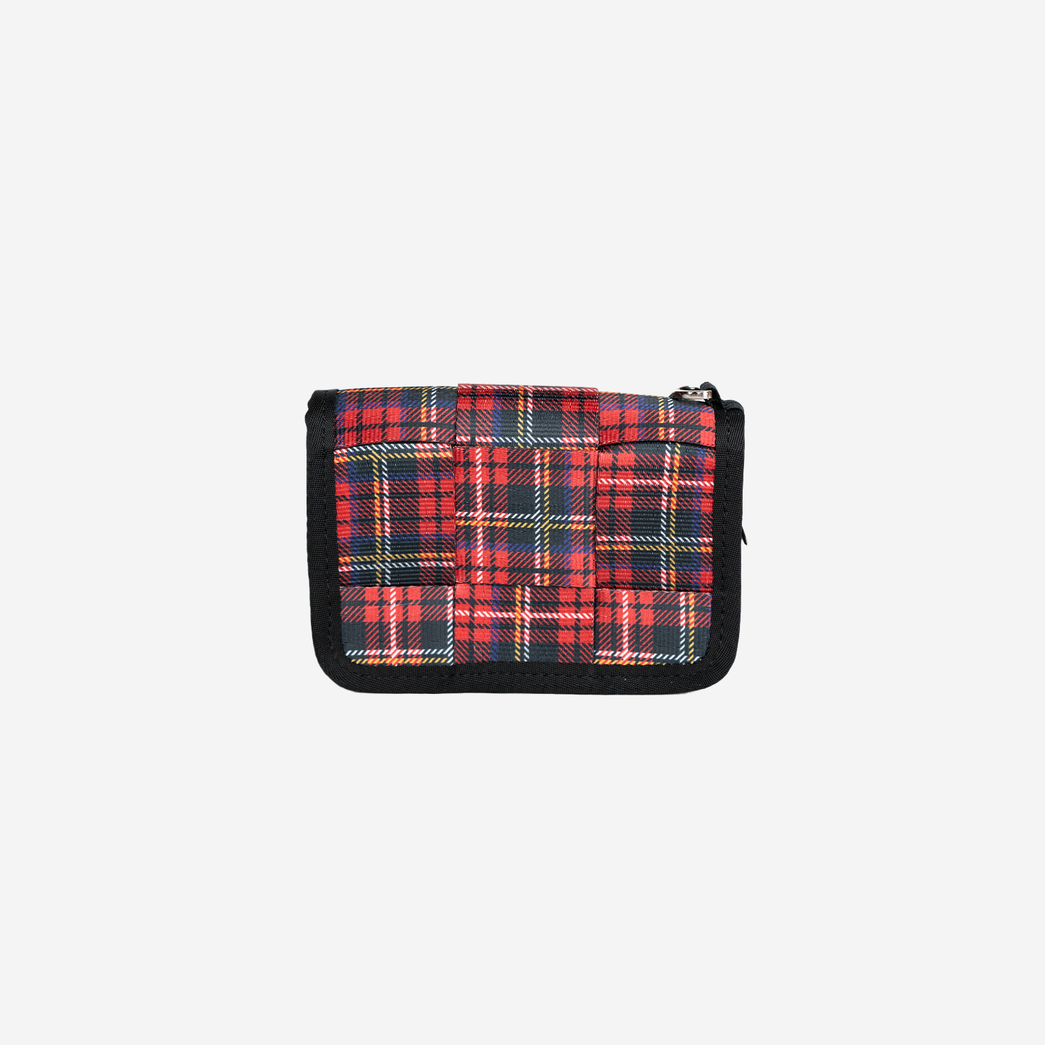 The front of a Tartan Fun Size Wallet