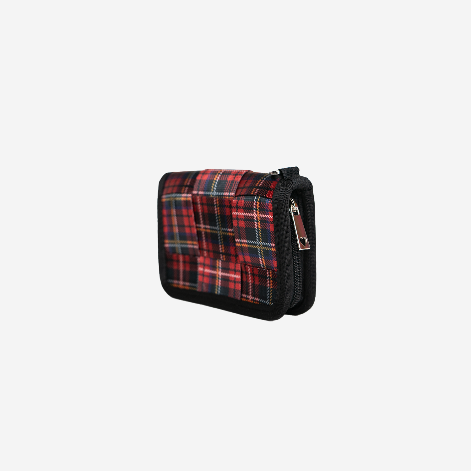 The side view of a Tartan Fun Size Wallet