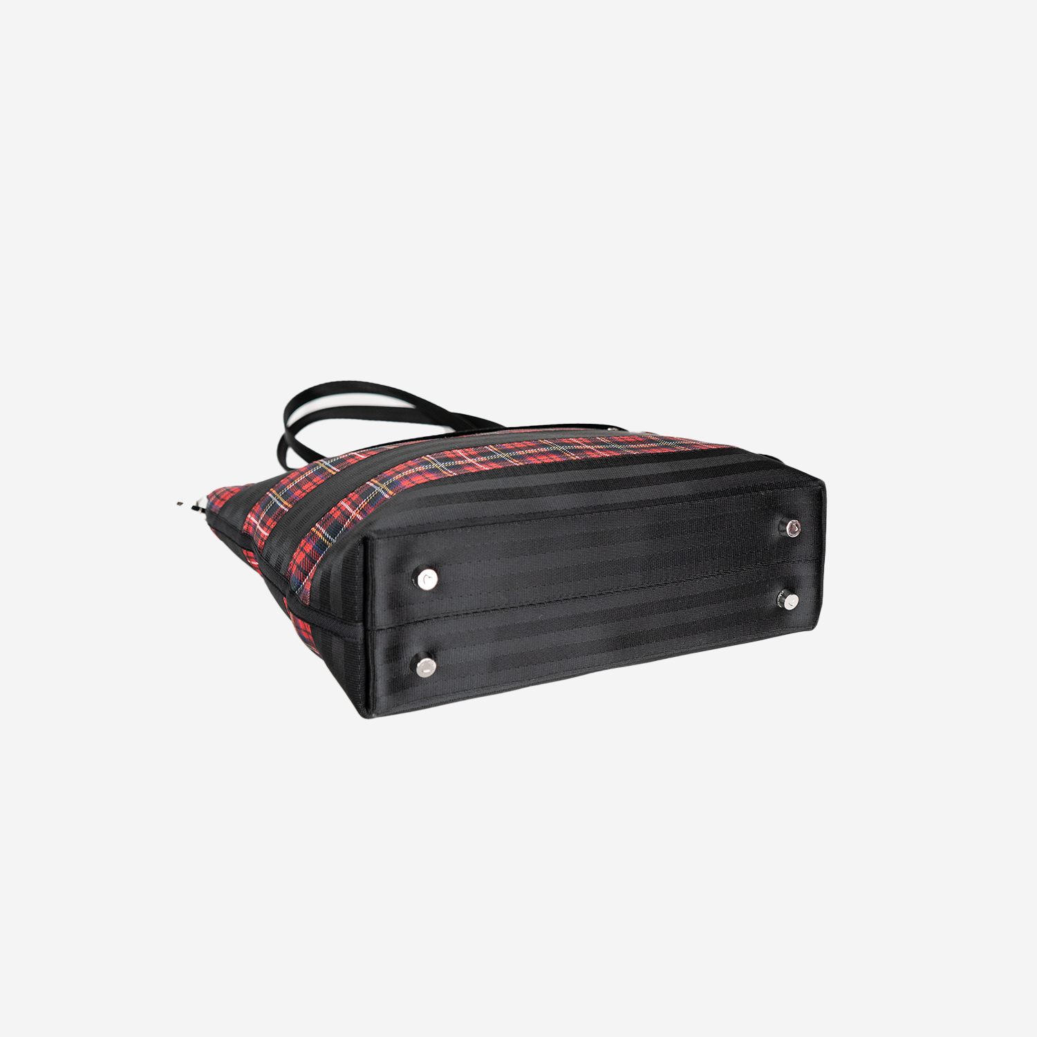The bottom of a Tartan Medium Streamline Tote