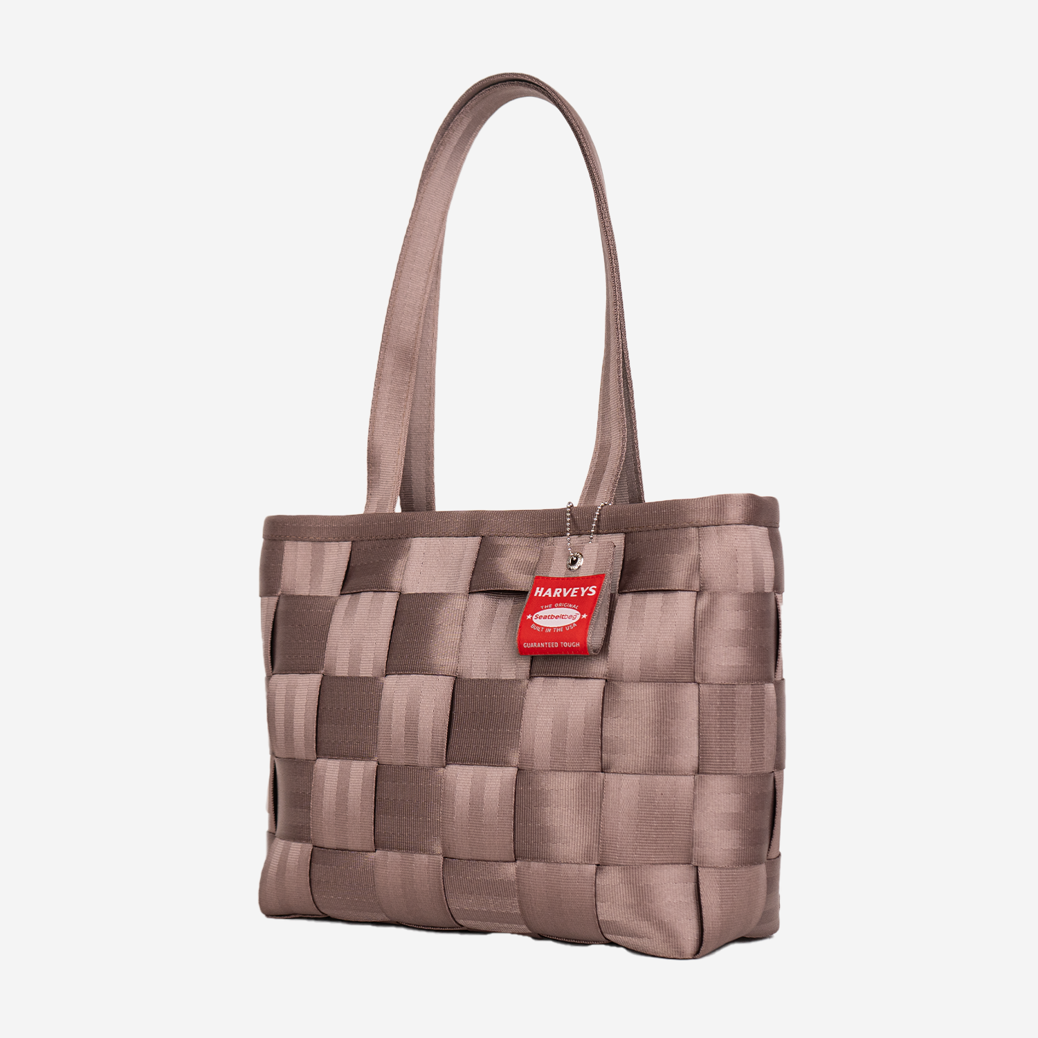 Side view of a Large Tote in Taupe