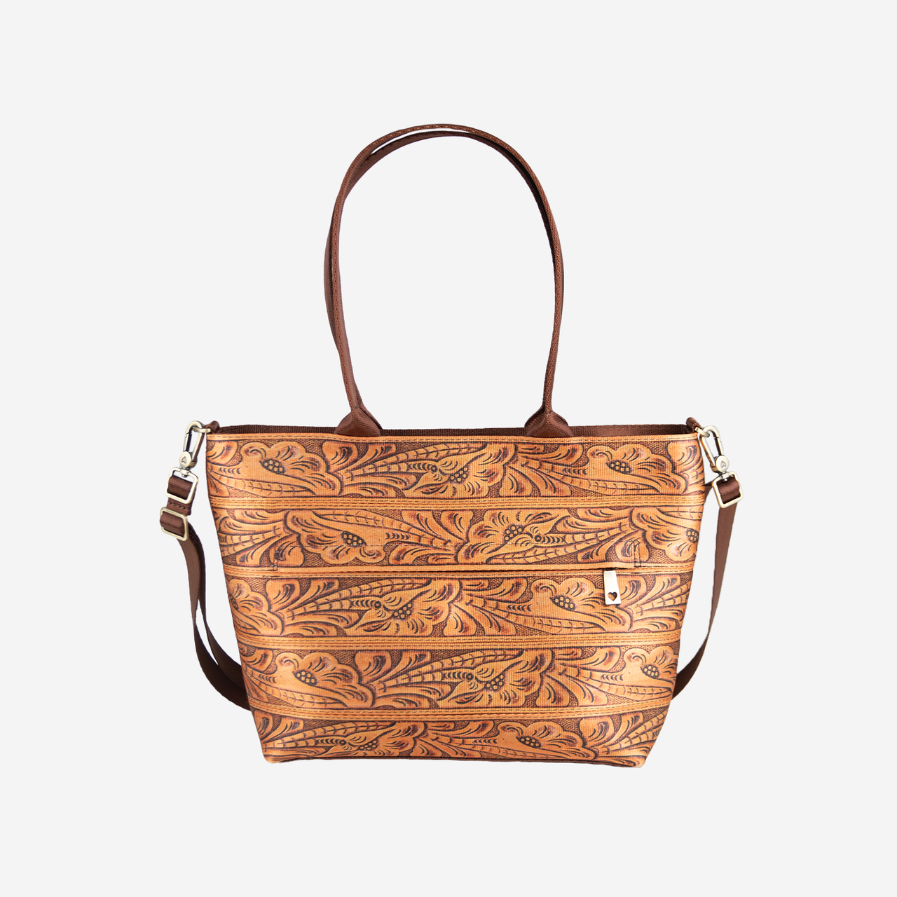 Mini Streamline Tote / Tooled Leather