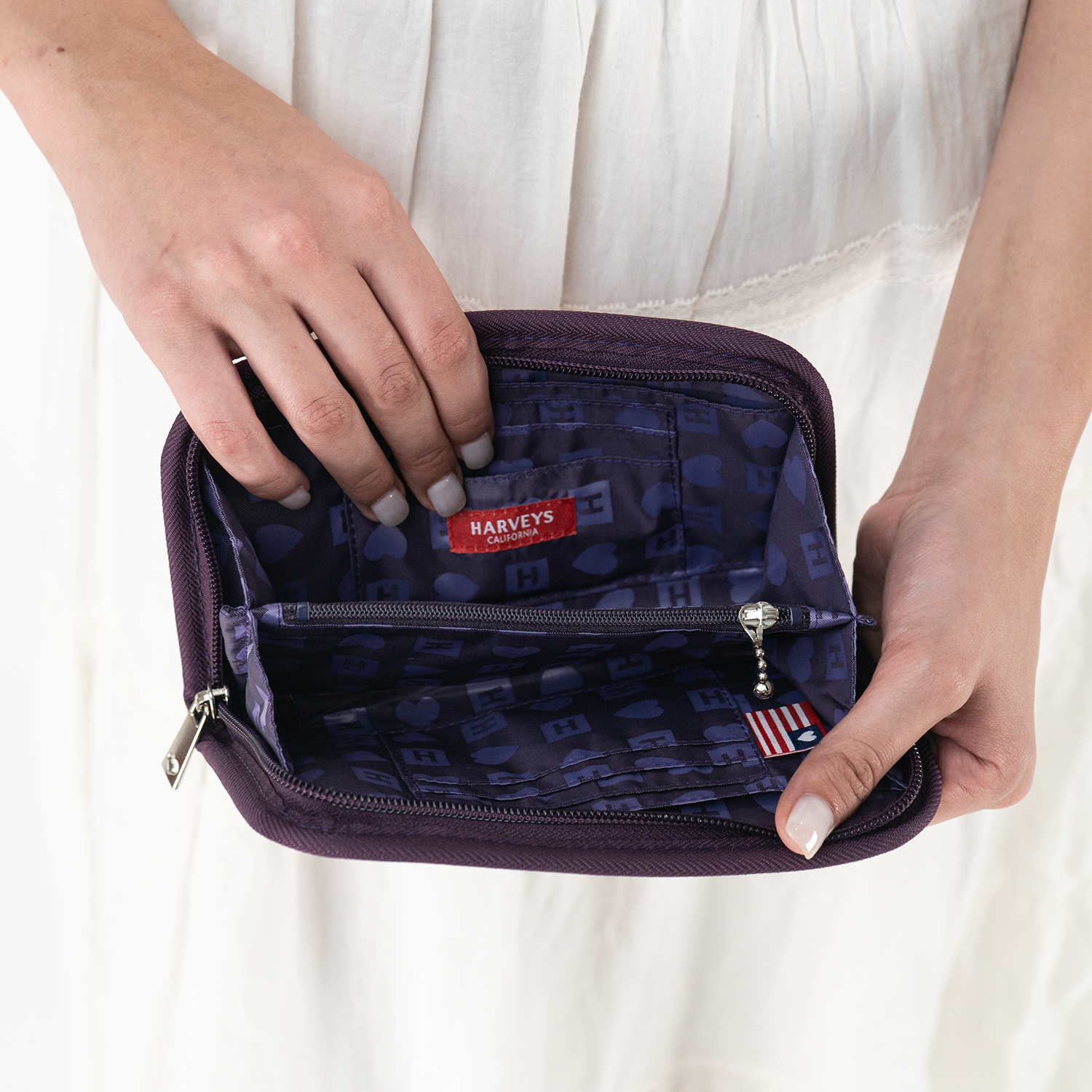 The inside of a Classic Wallet in Twilight