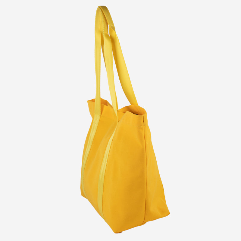 Canvas Tote Sunbrella Buttercup Side View