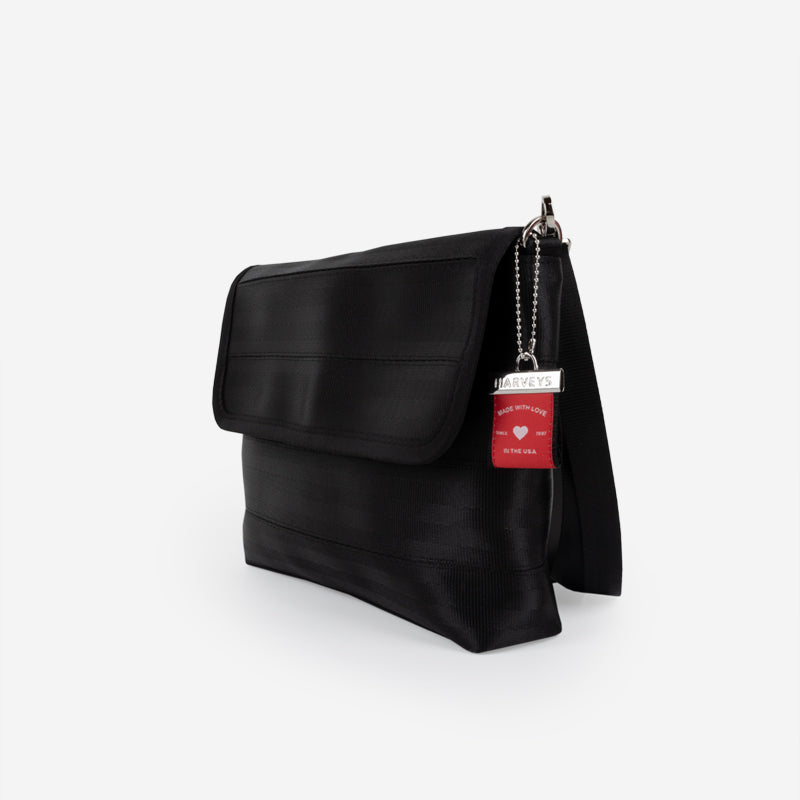 Black foldover crossbody discount bag