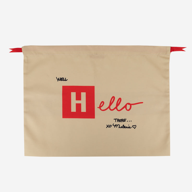 Well Hello There Dust Bag Front View