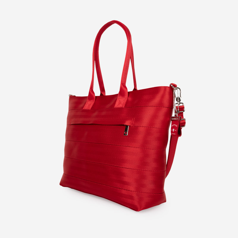 Medium Streamline Tote Scarlet Side View